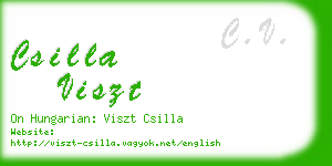 csilla viszt business card